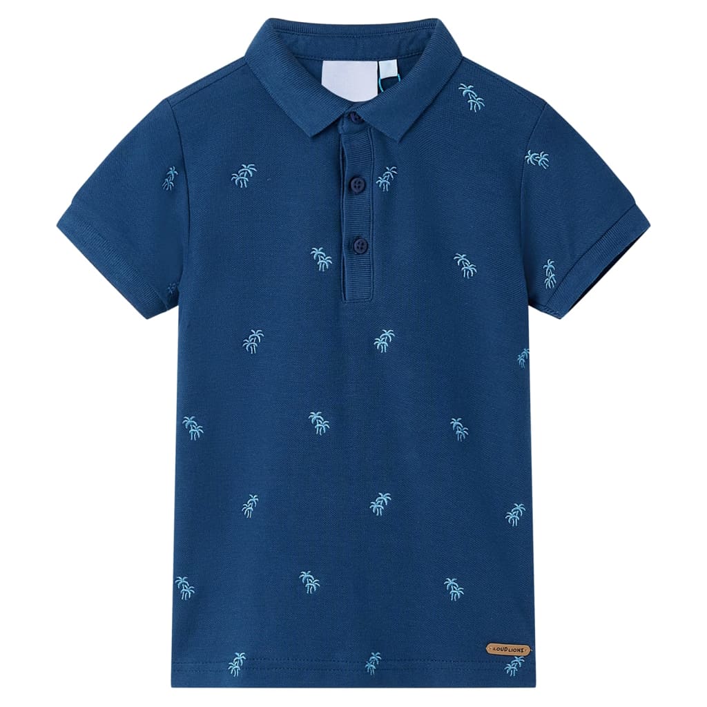 Polo para criança azul-escuro 116