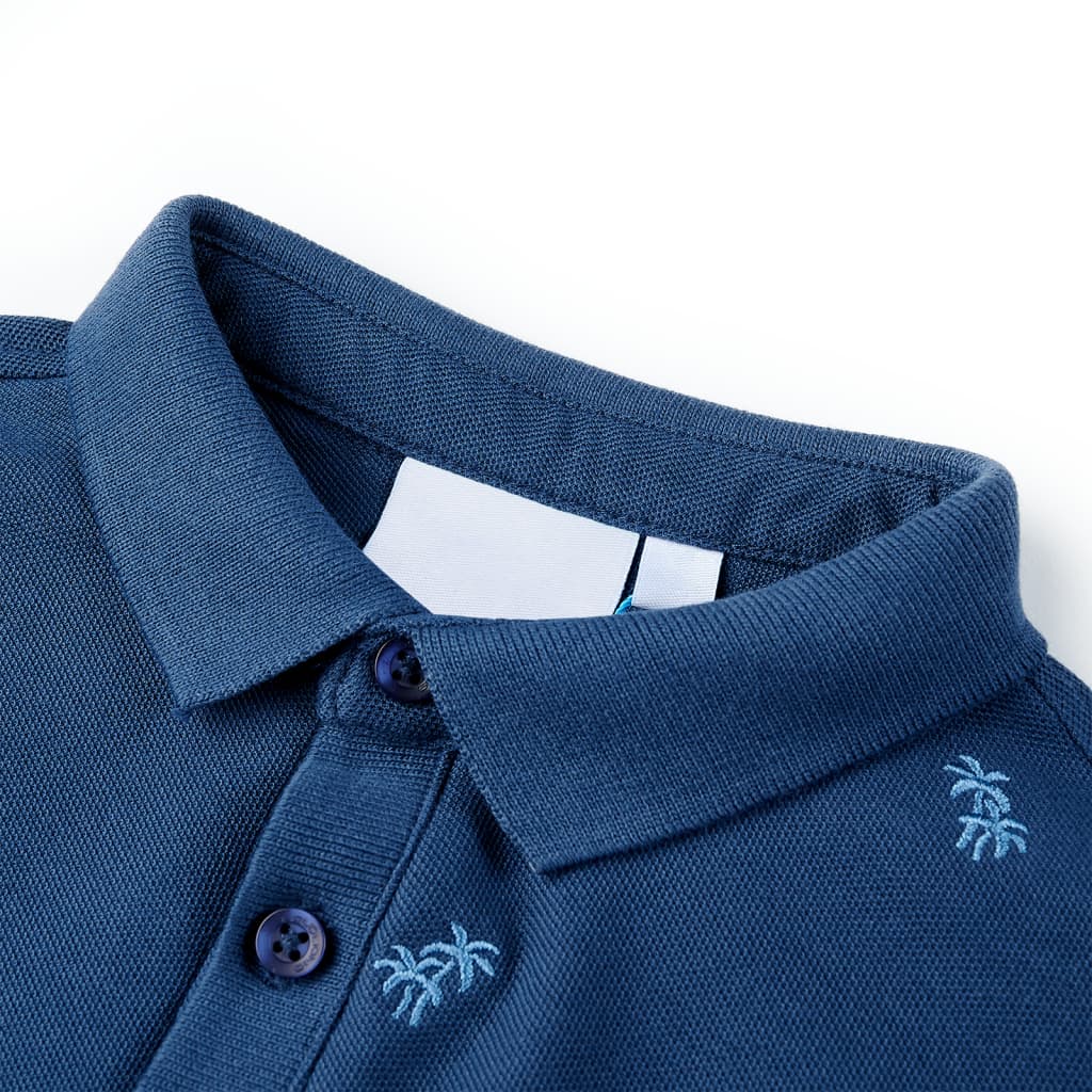 Polo para criança azul-escuro 116
