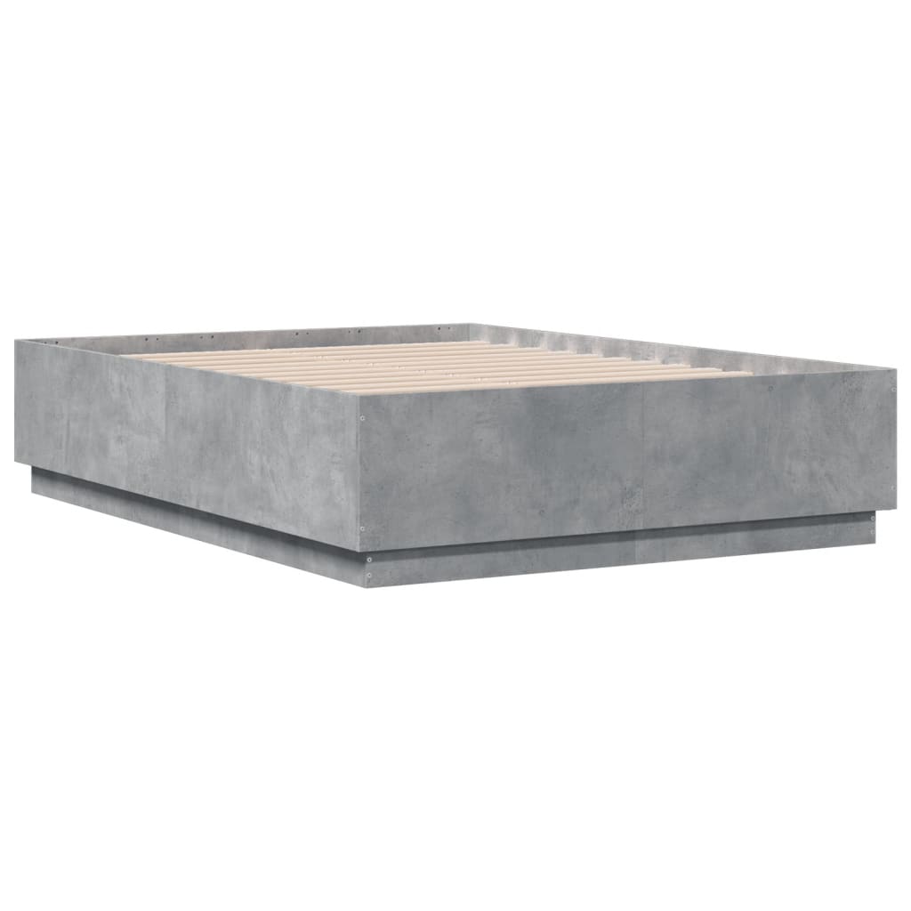 Estrutura de cama 135x190 cm derivados de madeira cinza cimento