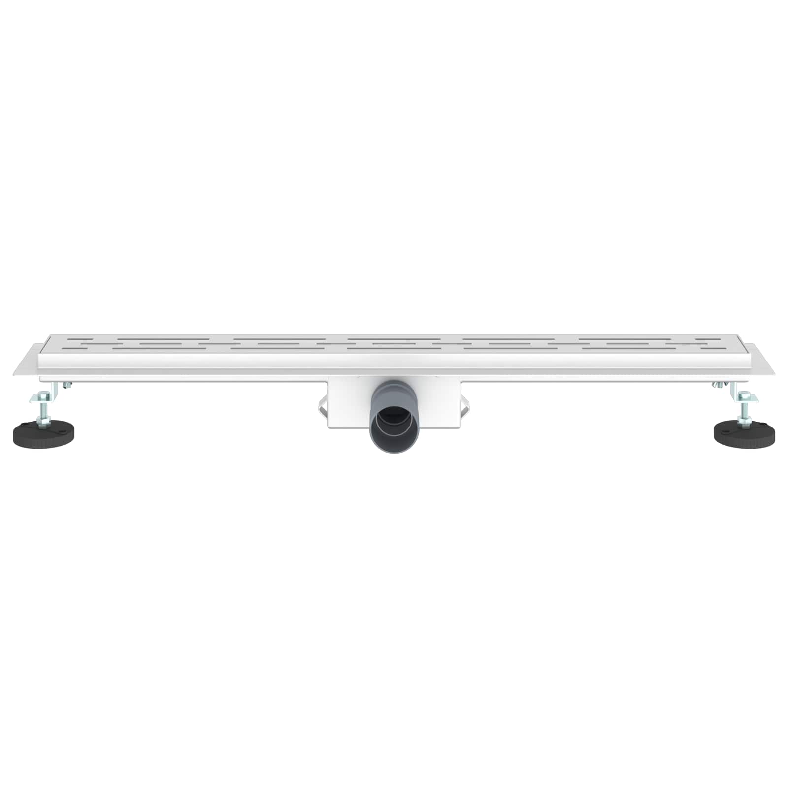 Dreno de chuveiro com design de linha prateado 70 cm