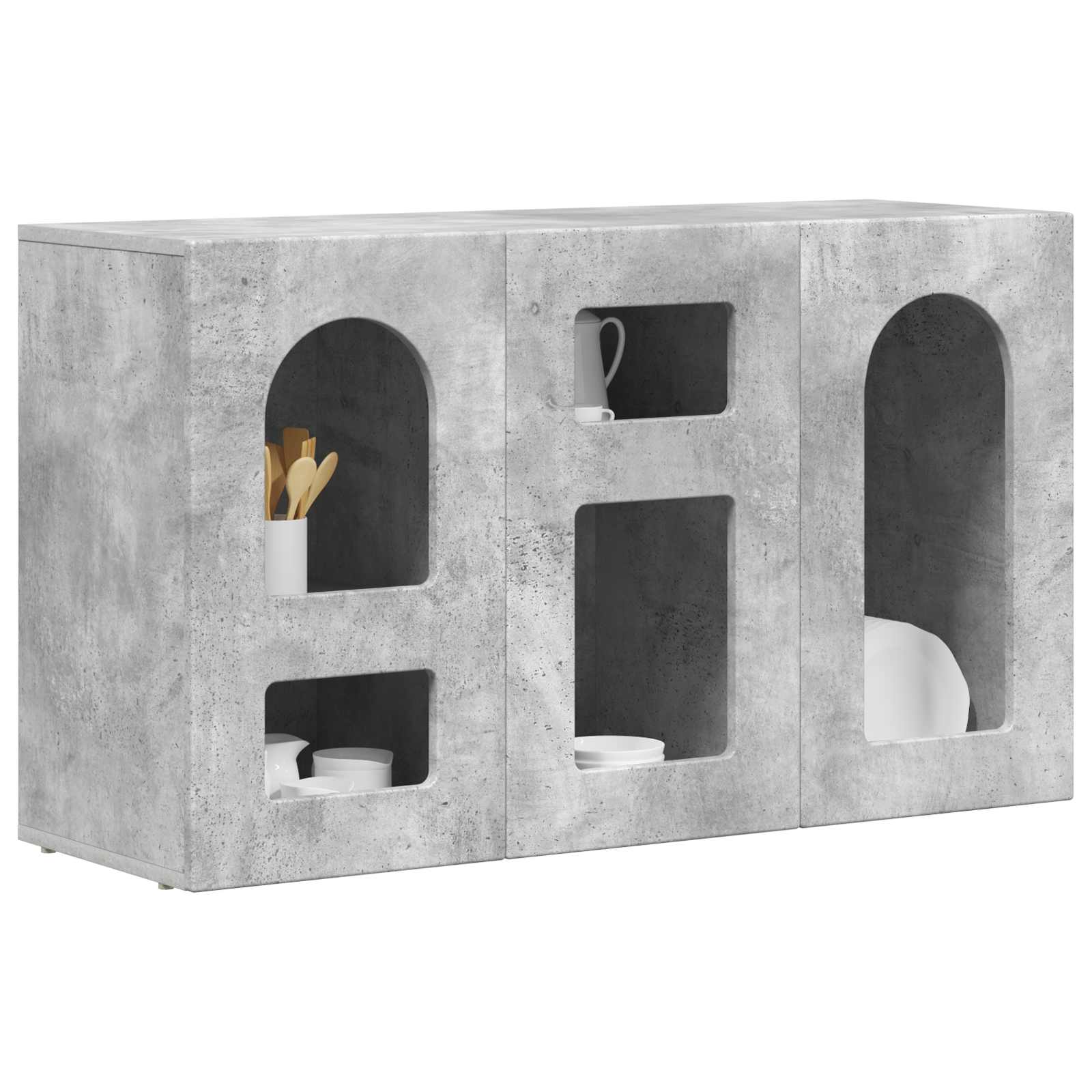 Buffet elst cinzento 100 x 35 x 59 cm derivados de madeira