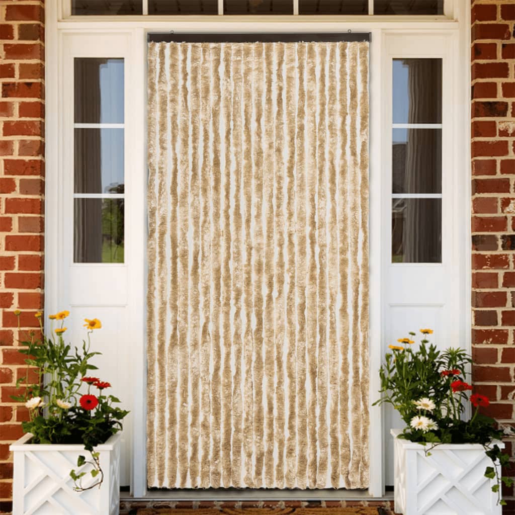 Cortina anti-insetos 90x200 cm chenille bege