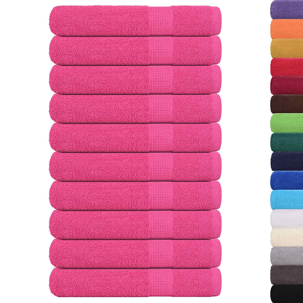 Toalhas frogn 10 pcs 100x200 cm 360 g/m² rosa