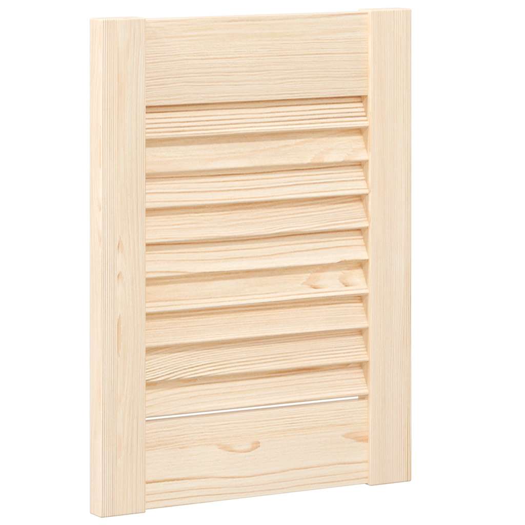 Portas de armário 4 pcs com design de persiana pinho maciço