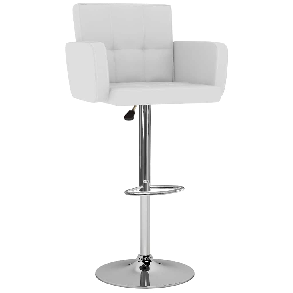 Bancos de bar 2 pcs couro artificial branco