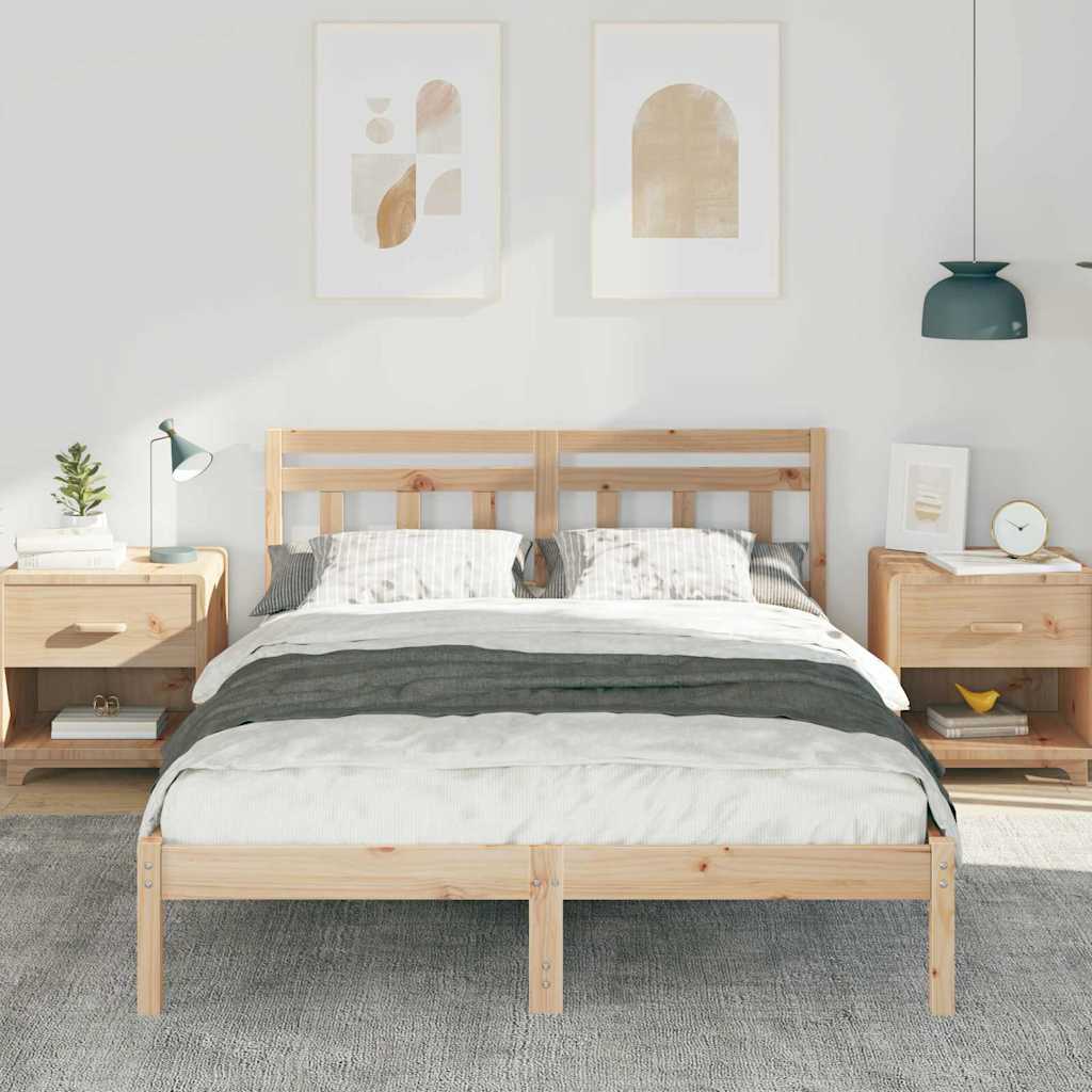 Estrutura da cama castanho 140 x 190 cm