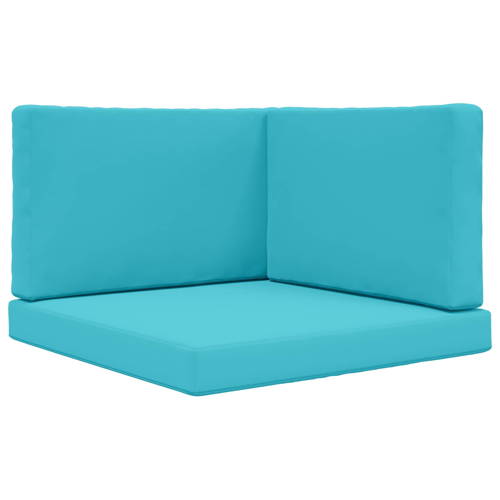 Almofada para sofá externo poliéster turquesa 80 x 80 x 8 cm