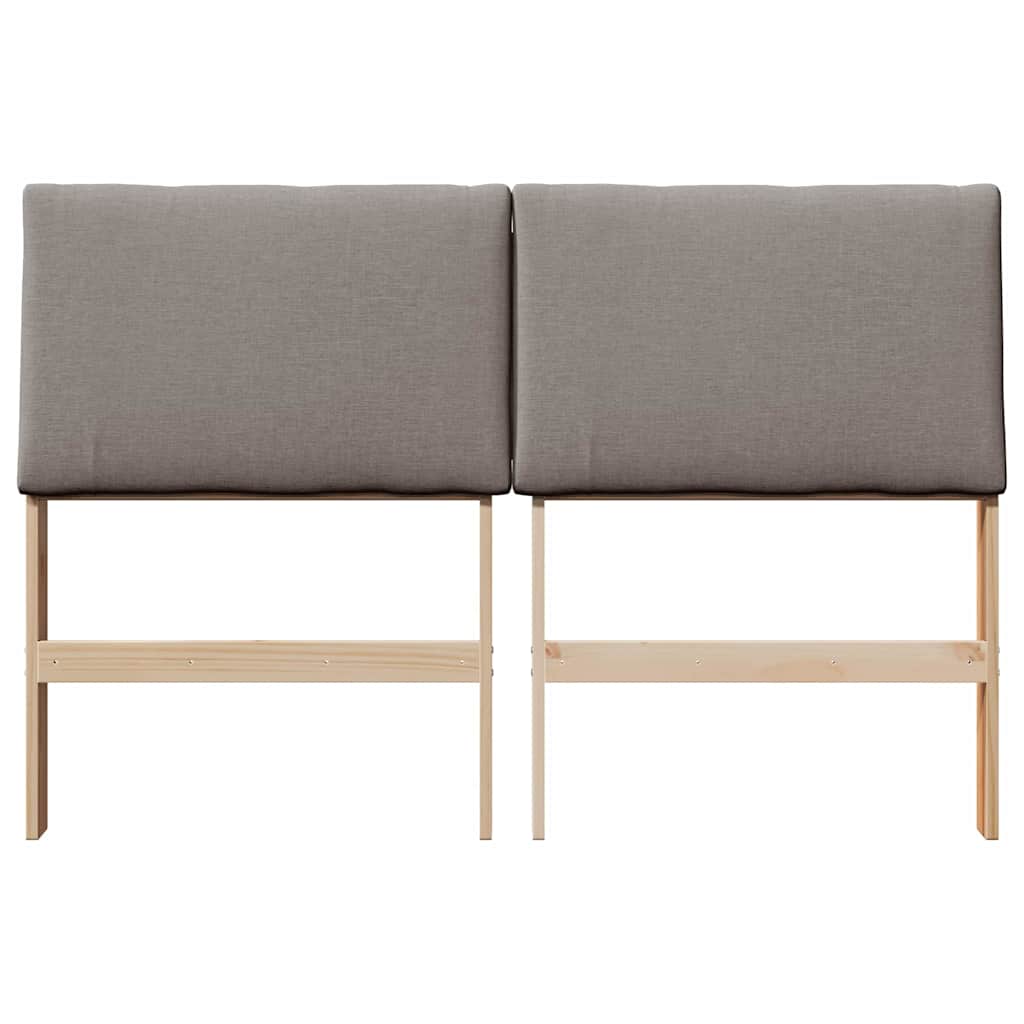 Cabeceira estofada cinzento-acastanhado 140 cm