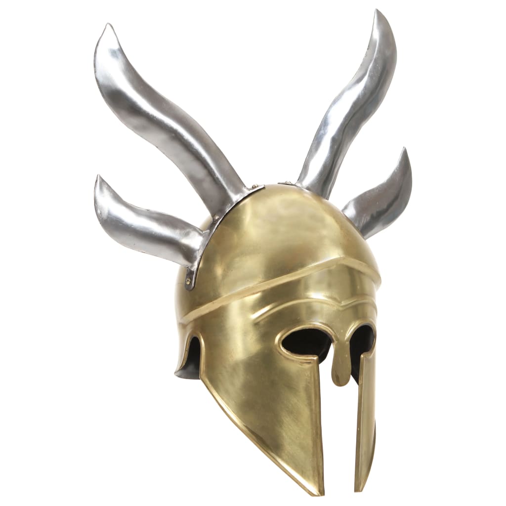 Capacete de soldado grego réplica larp aço bronze