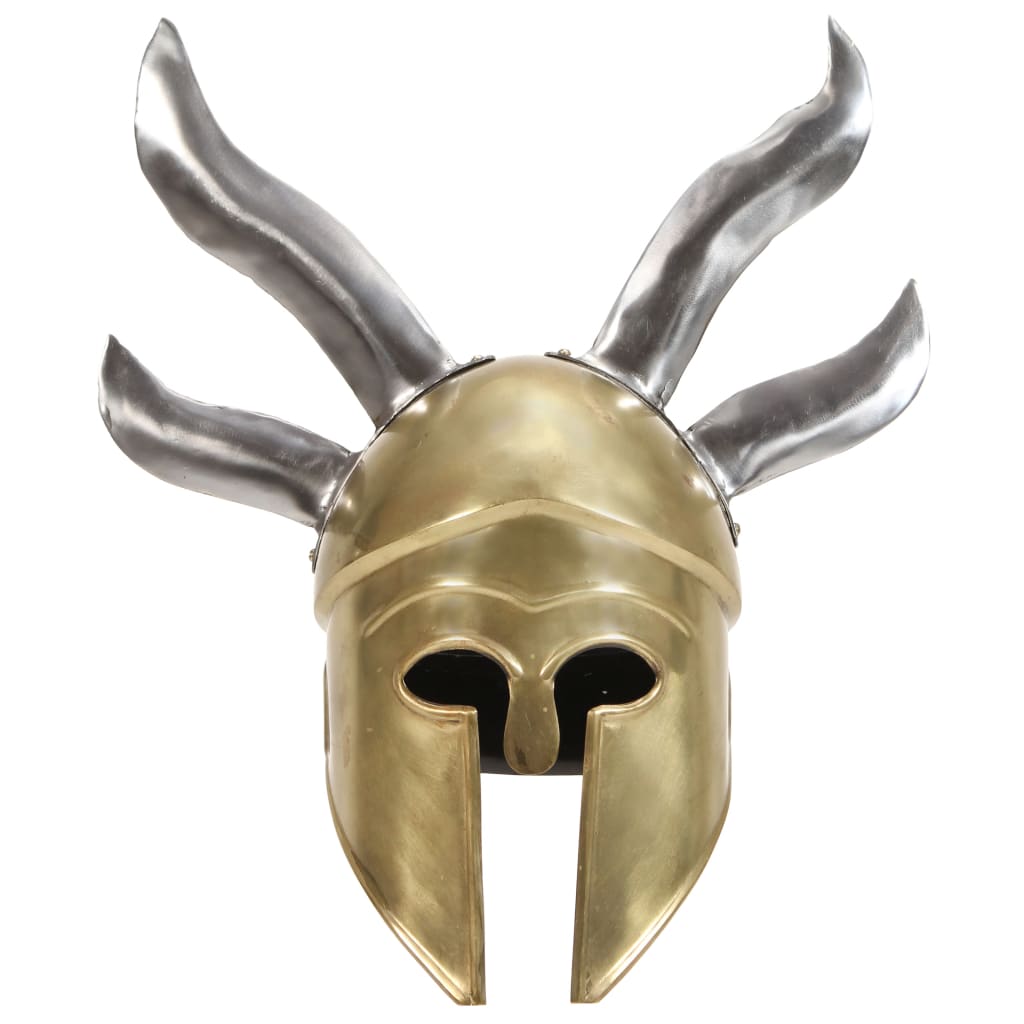 Capacete de soldado grego réplica larp aço bronze