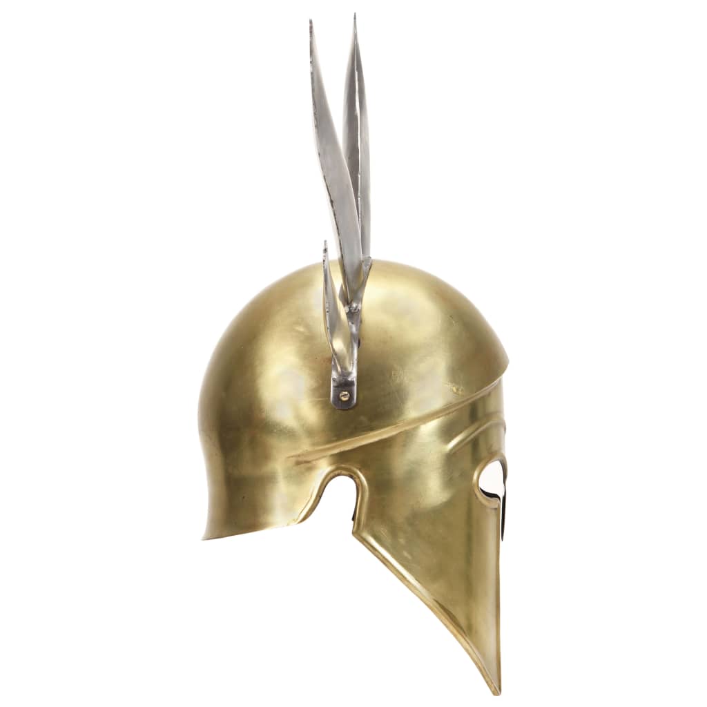 Capacete de soldado grego réplica larp aço bronze