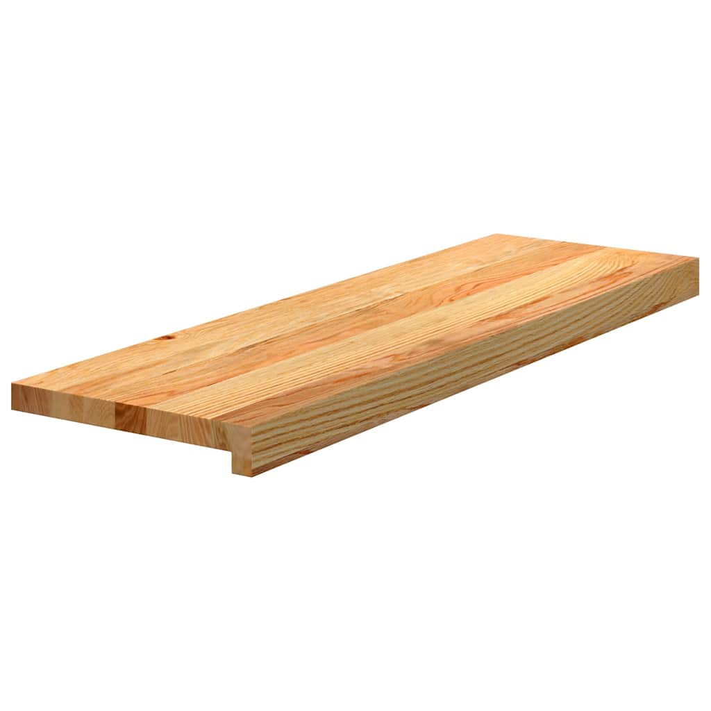 Tapetes de escada 2 pcs 80x30x2 cm carvalho castanho-claro