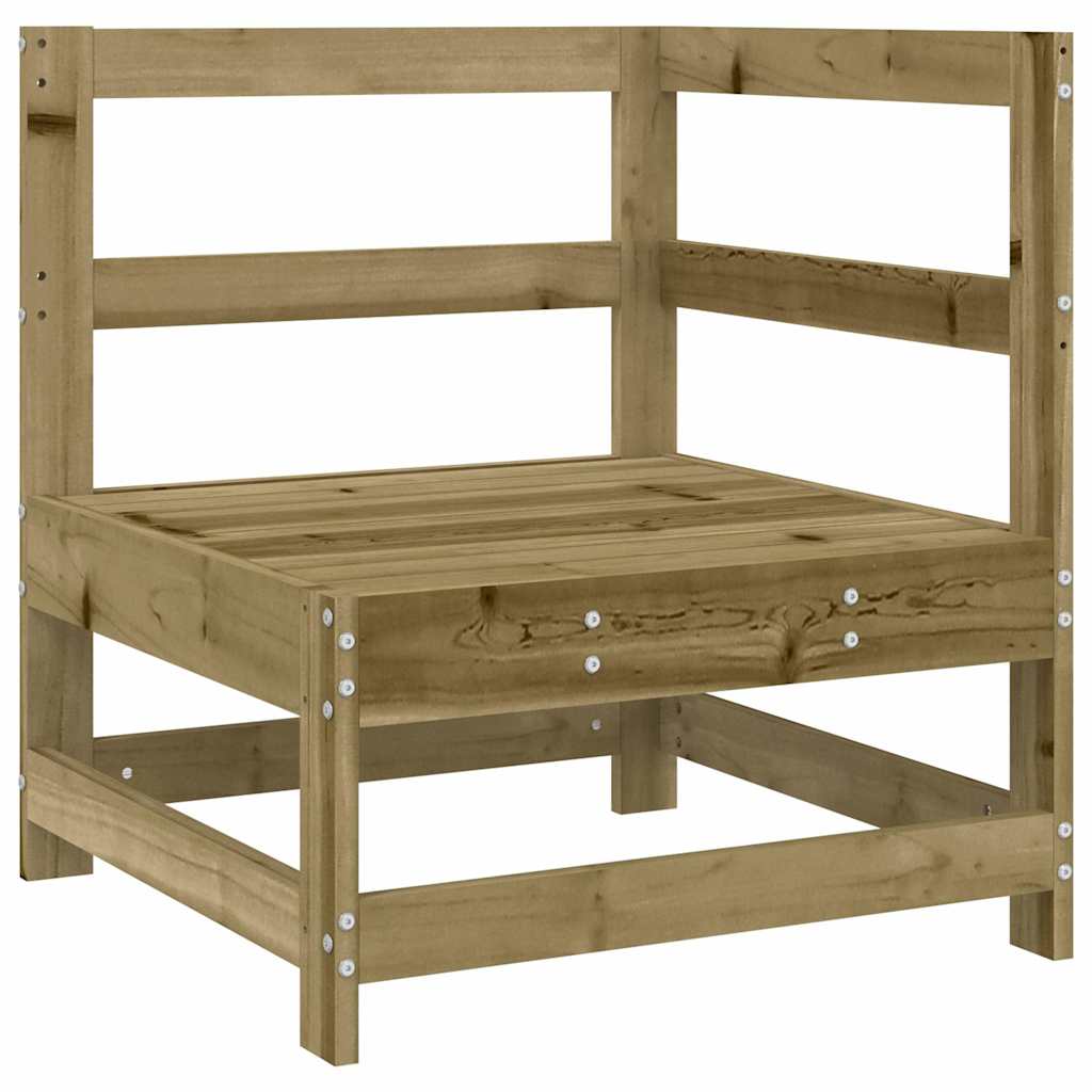 7 Pcs conjunto sofás jardim madeira de pinho impregnada