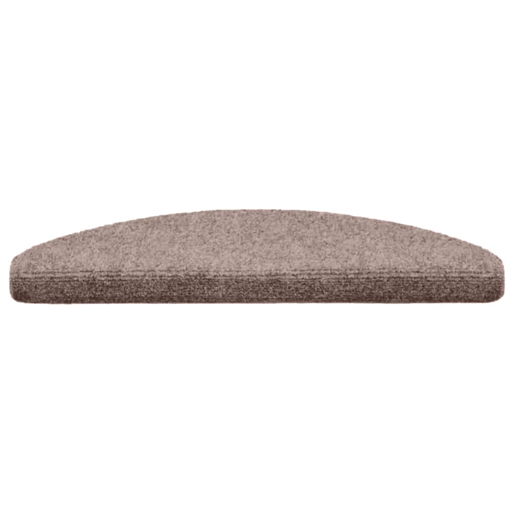 Tapetes de escada autoadesivos 20 peças 65x21x4 cm marrom claro semicircular grande