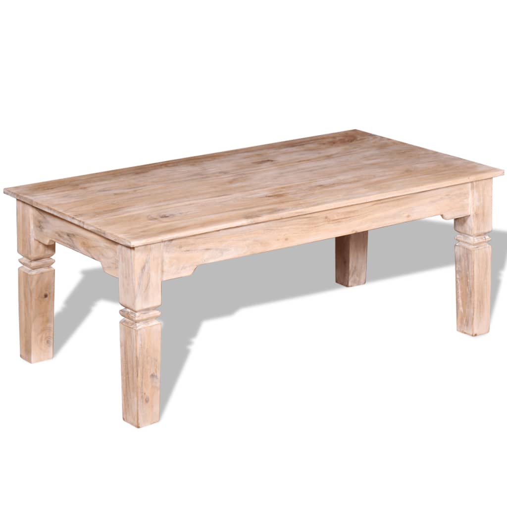 Mesa de centro em madeira de acácia 110x60x45 cm