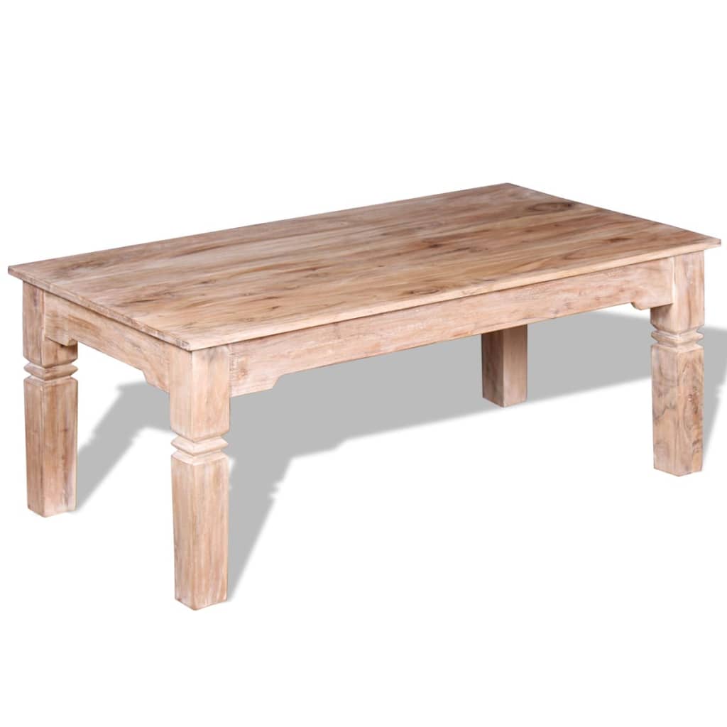 Mesa de centro em madeira de acácia 110x60x45 cm