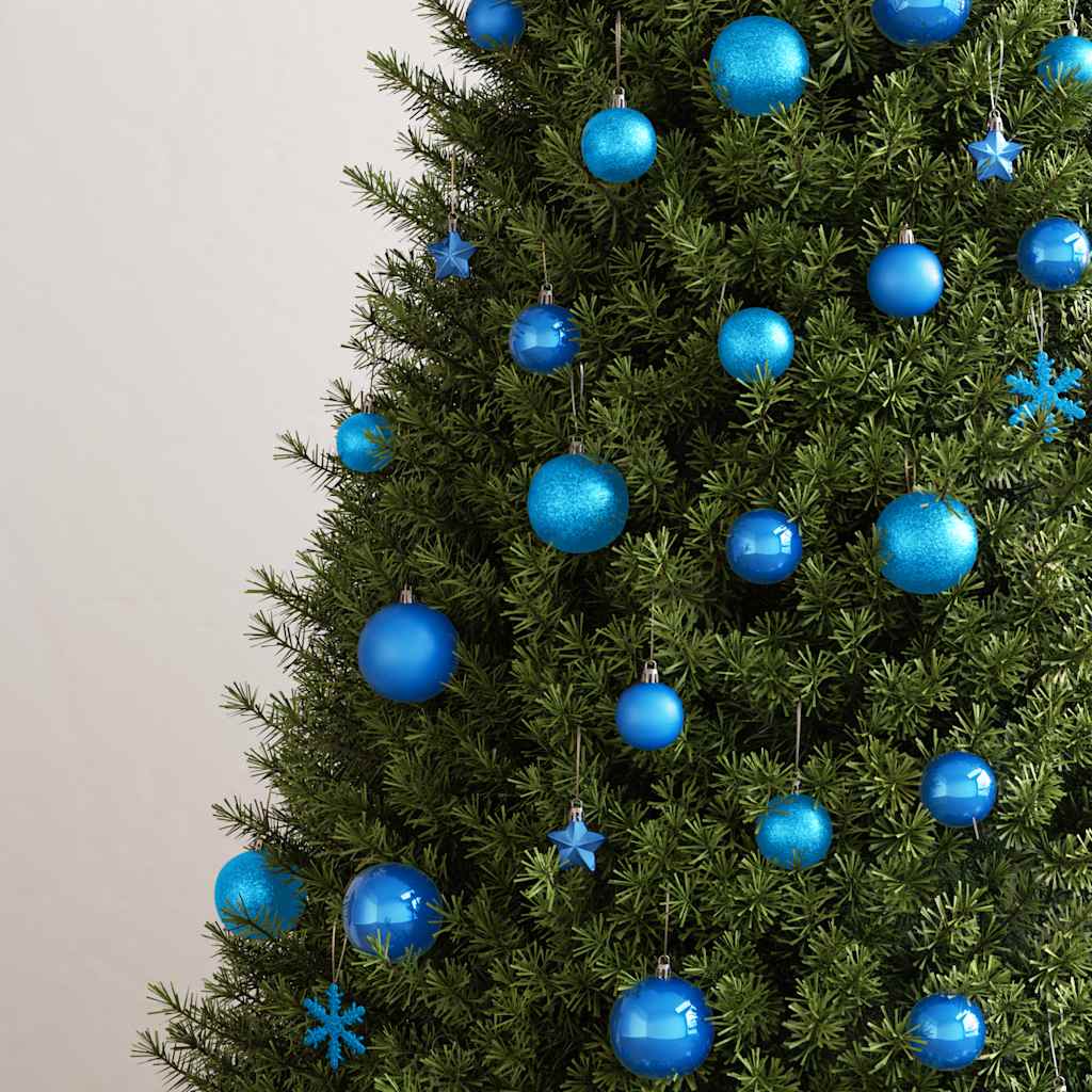111 Pcs conjunto de enfeites de natal poliestireno azul