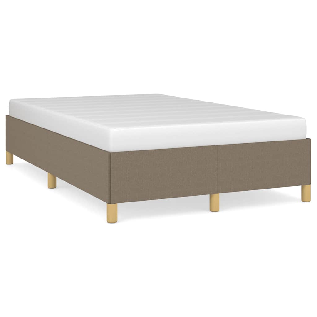 Estrutura de cama sem colchão 120x190cm tecido cinzento