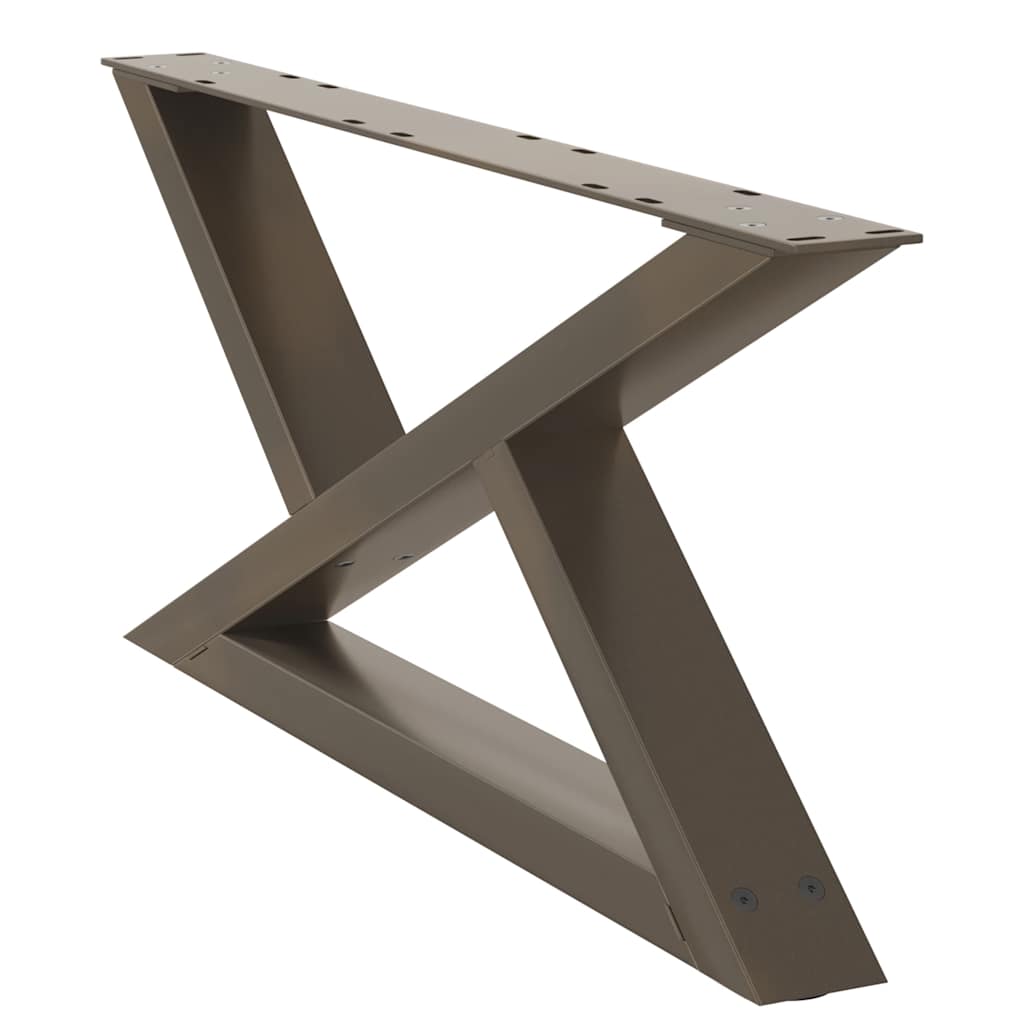 Pés para mesa de centro 2 peças aço natural 70x(30-31,3) cm aço