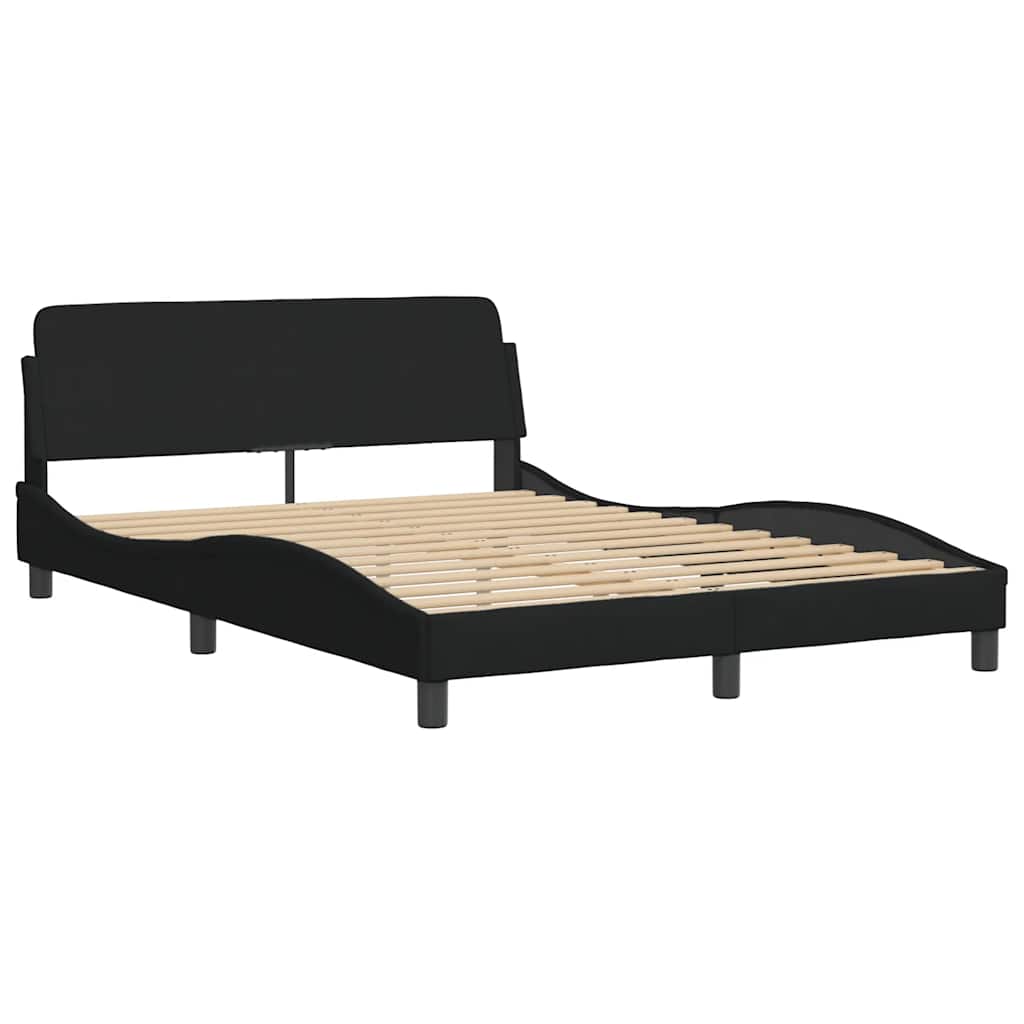 Estrutura de cama dover 140x190 cm tecido preto