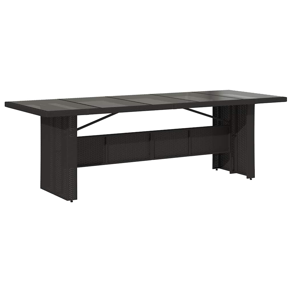 9 Pcs conjunto de bistrô p/ jardim c/ almofadões vime PE preto