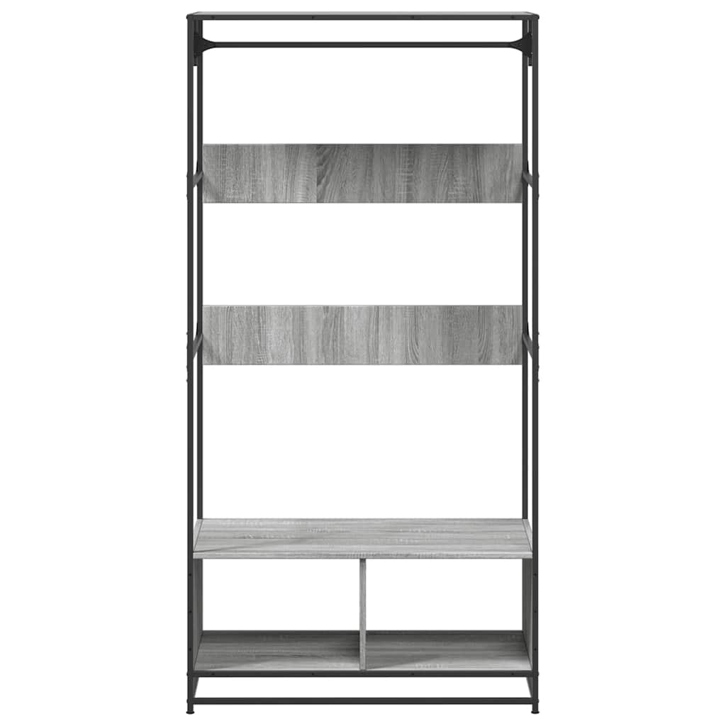 Roupeiro 90x50x180 cm derivados de madeira cinzento sonoma