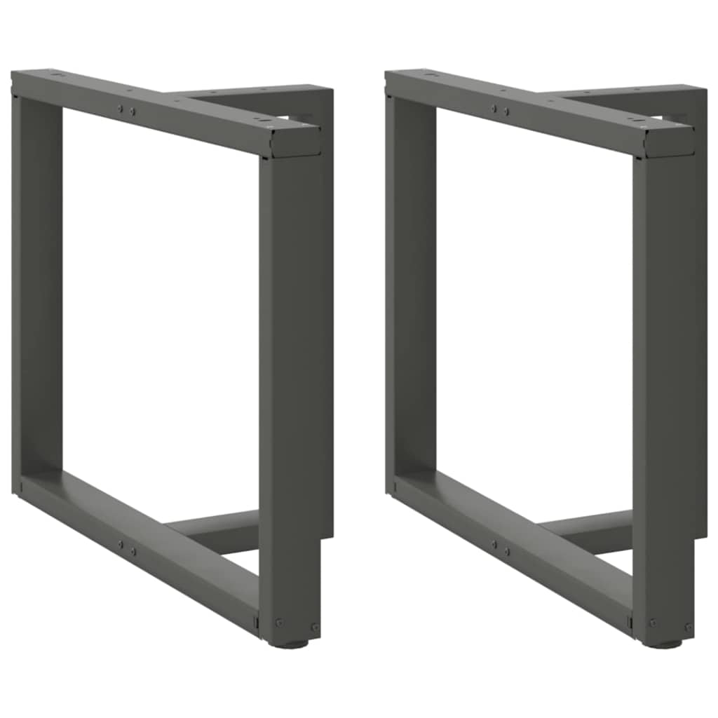 Pés para mesa de jantar em forma de t, 2 peças, antracite, 90x35x(72-73) cm, aço