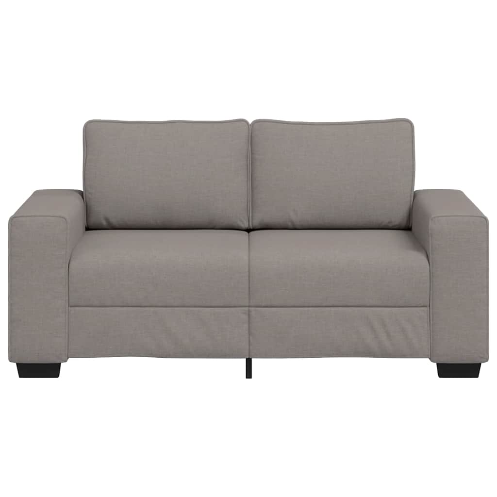 Sofá de 2 lugares tecido 160x77x82 cm cinzento-acastanhado