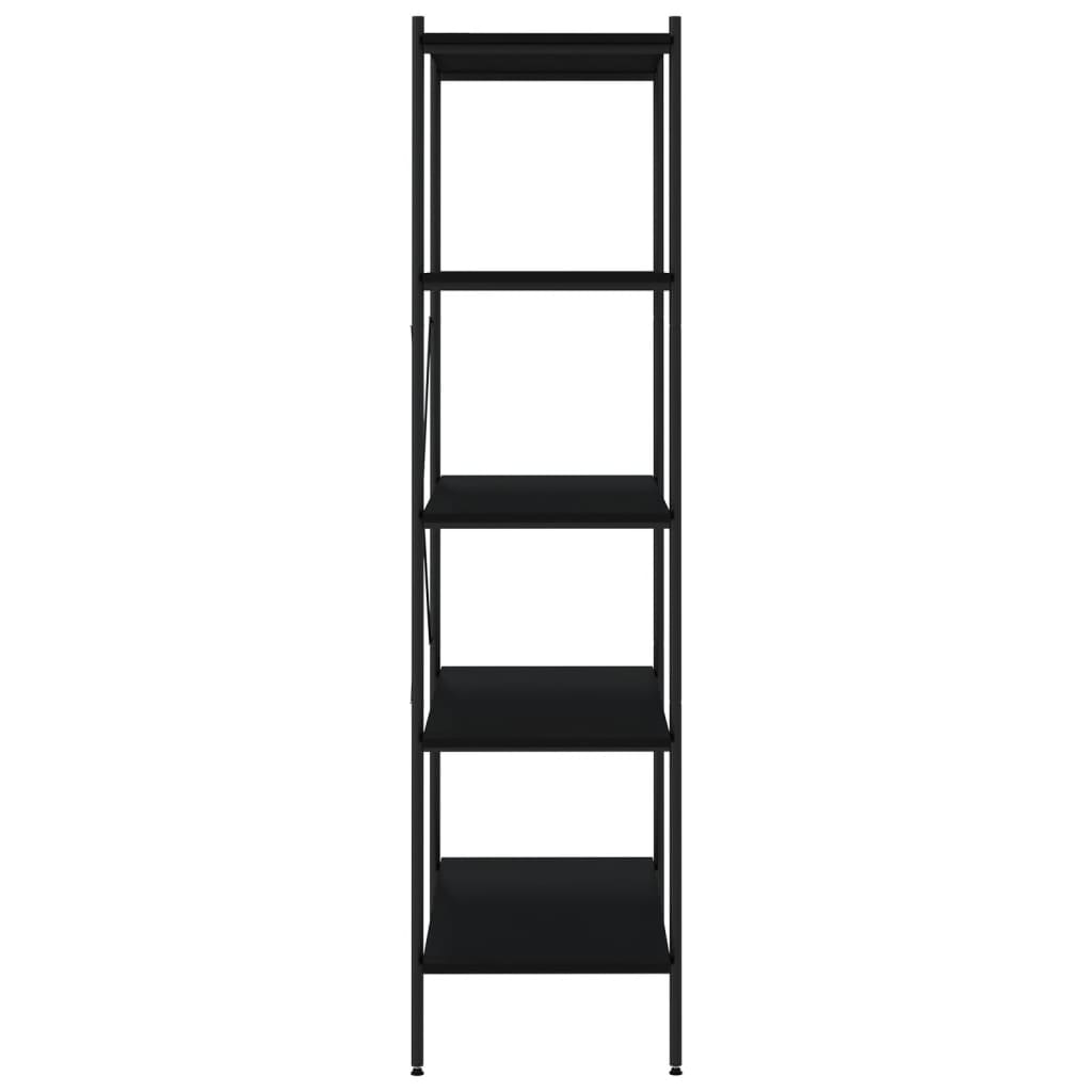Unidade com 5 prateleiras 80x40x163 cm preto