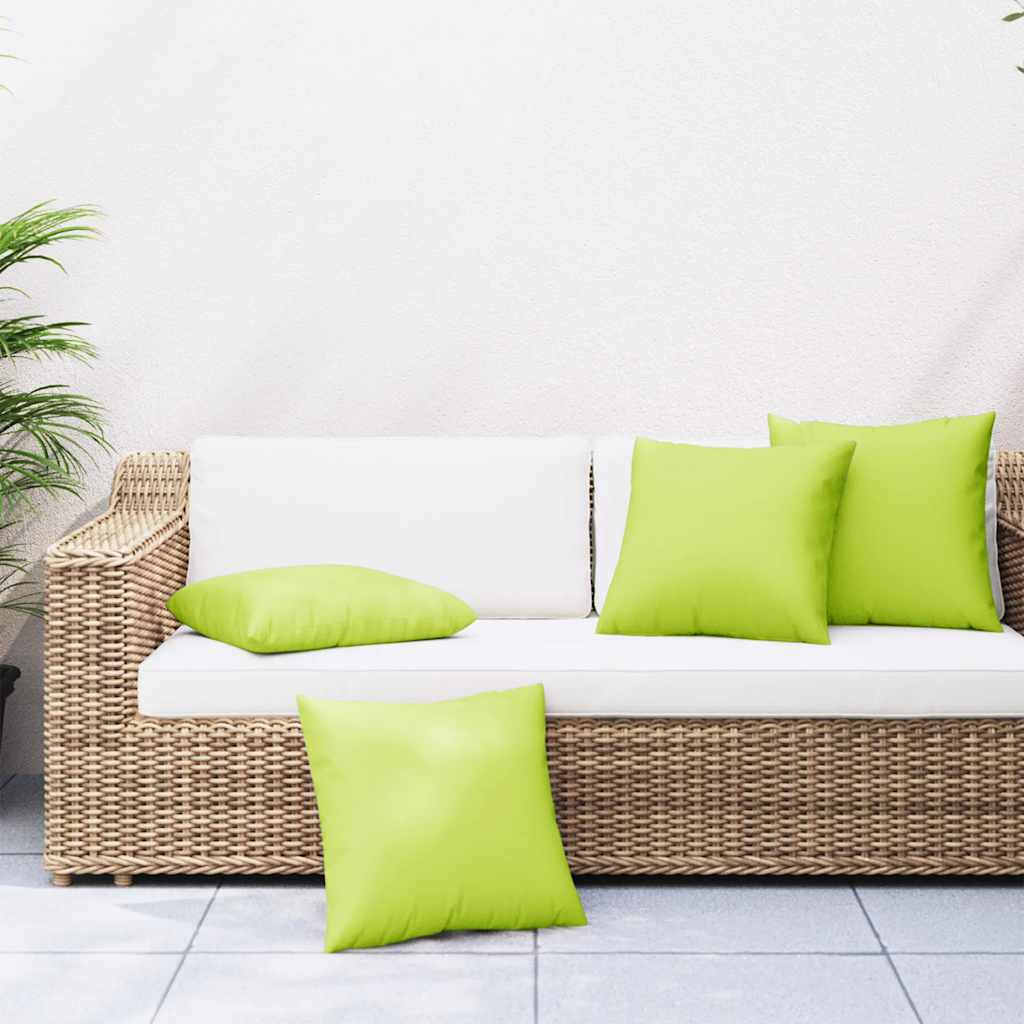 Conjunto de 4 almofadas para sofá, verde vibrante, 60x60 cm, em tecido