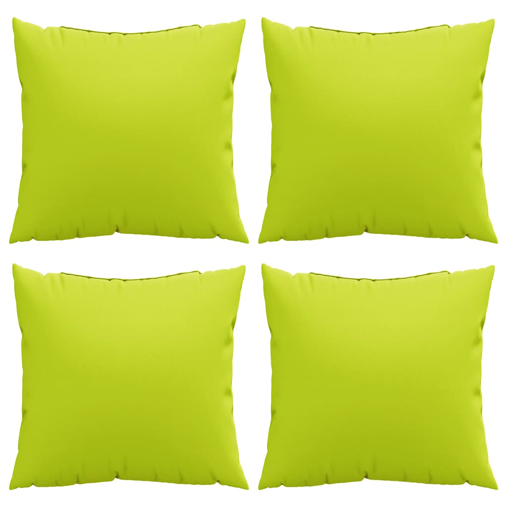 Conjunto de 4 almofadas para sofá, verde vibrante, 60x60 cm, em tecido
