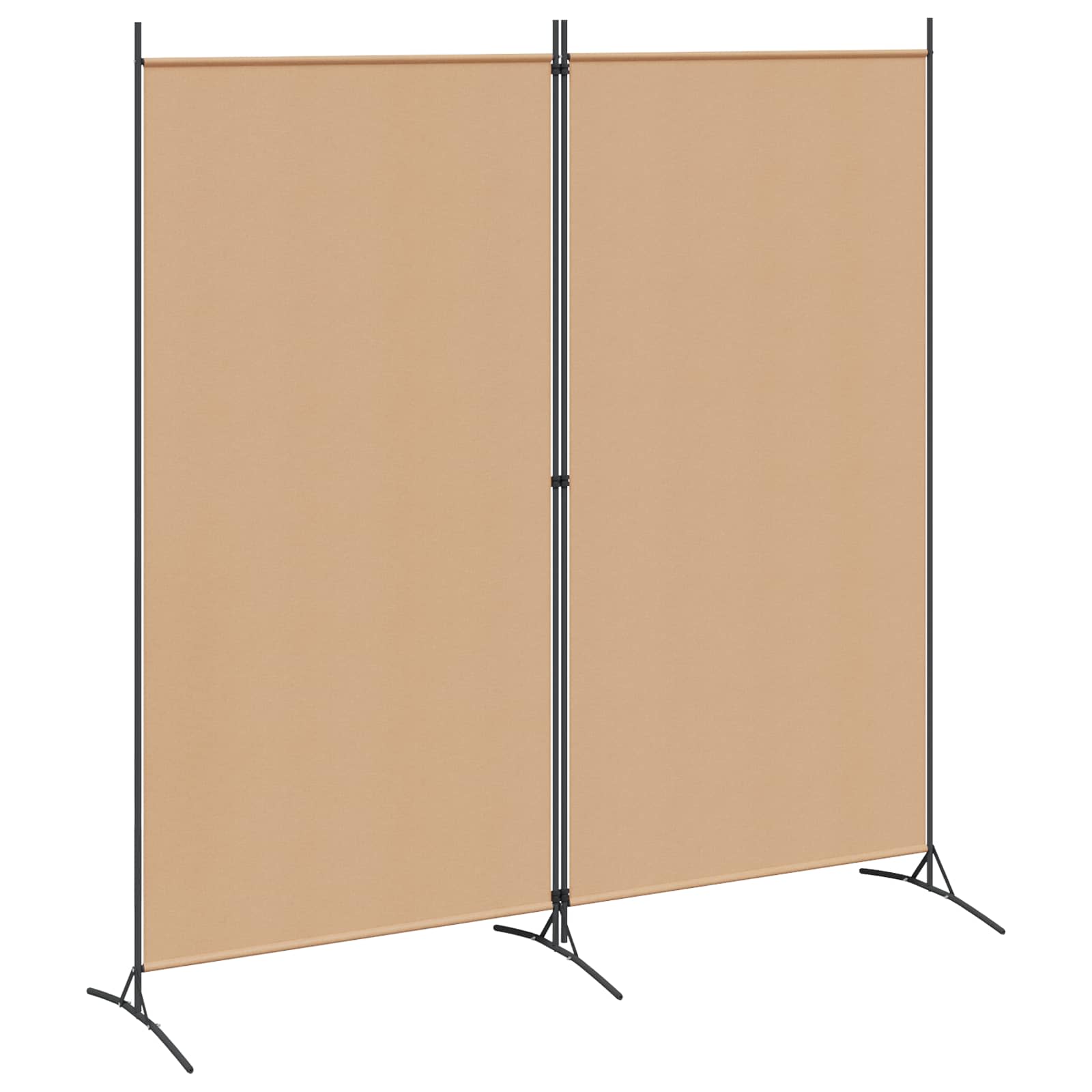 Divisória de quarto de 2 painéis bege 175 x 180 cm tecido