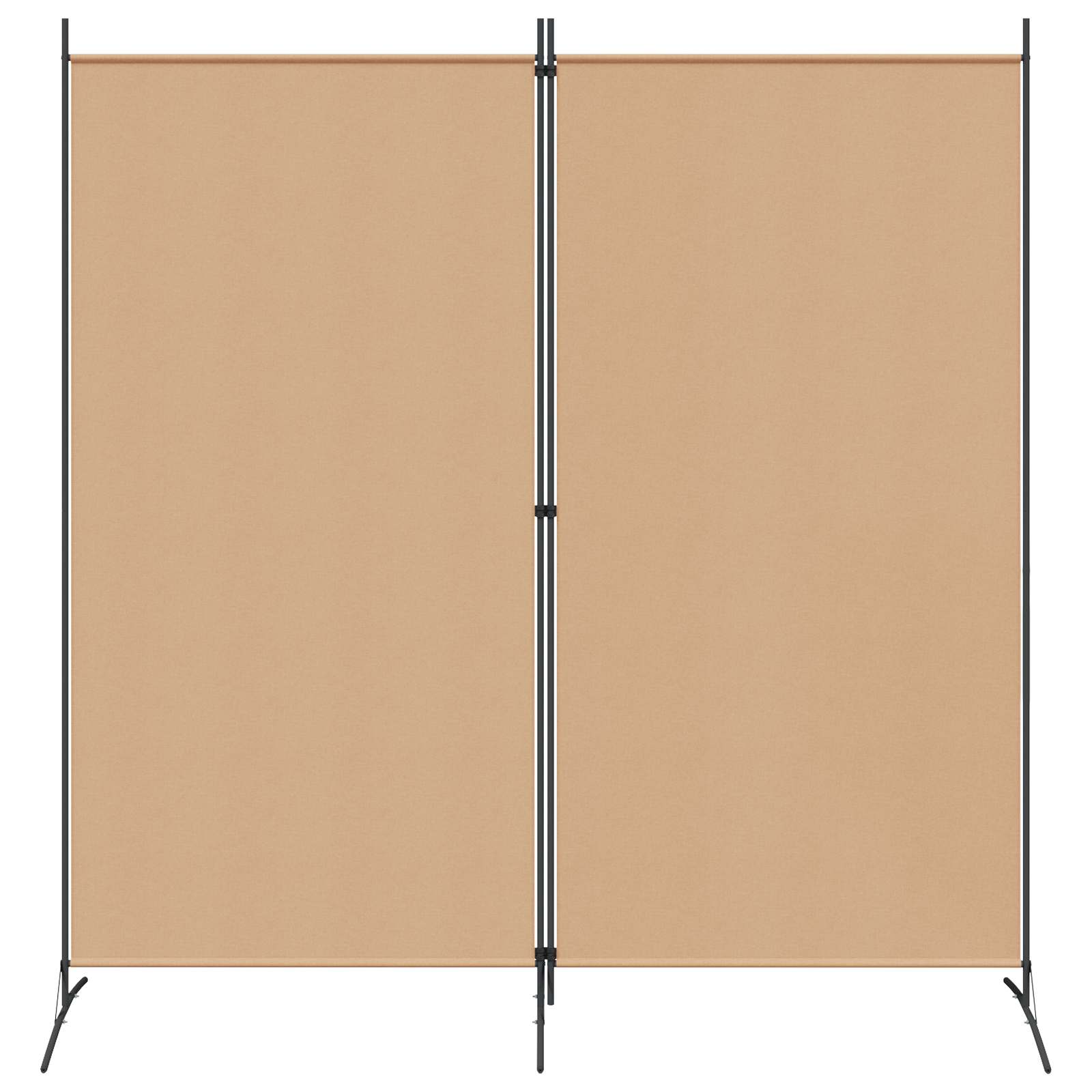 Divisória de quarto de 2 painéis bege 175 x 180 cm tecido