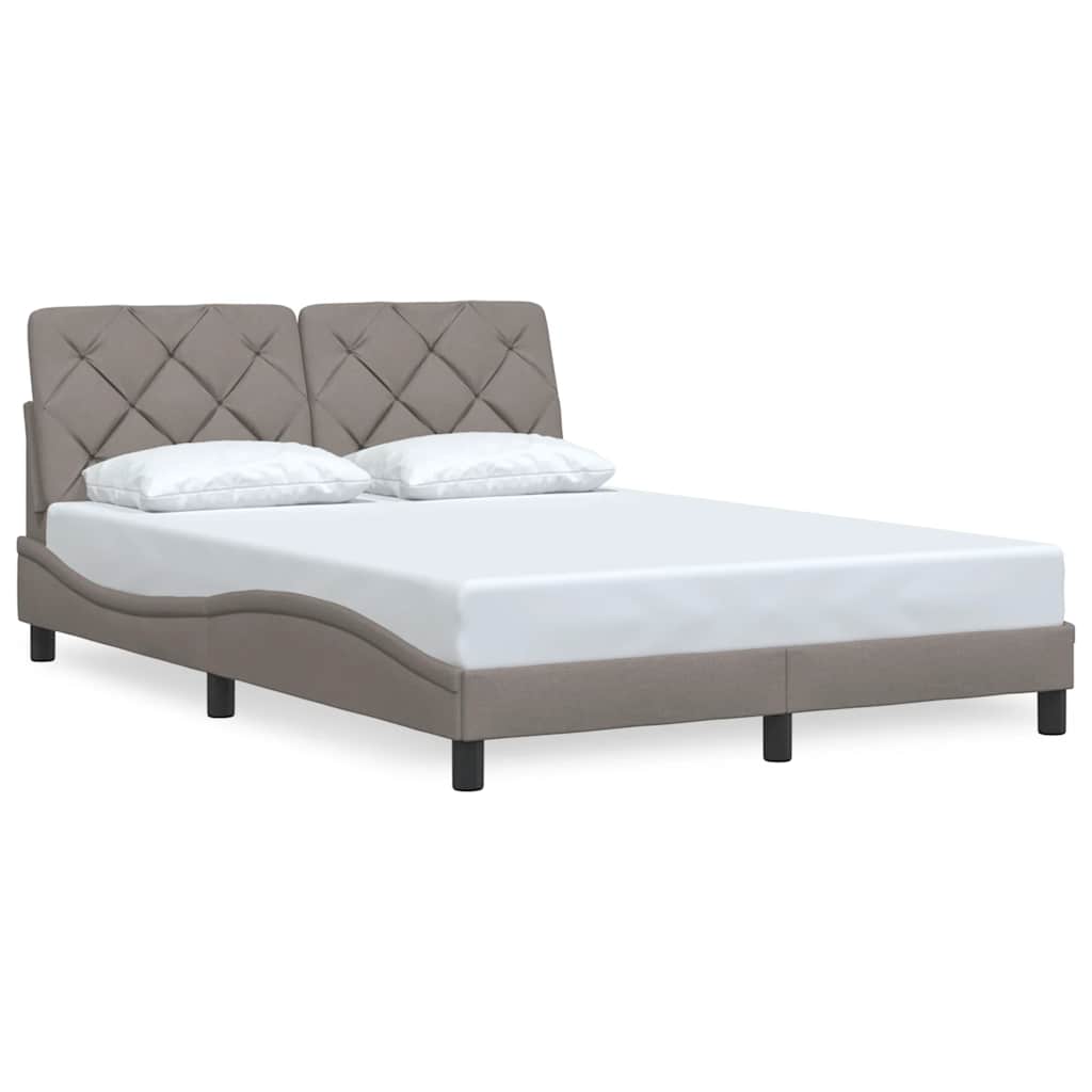 Estrutura cama sem colchão 120x200 cm tecido cinza-acastanhado