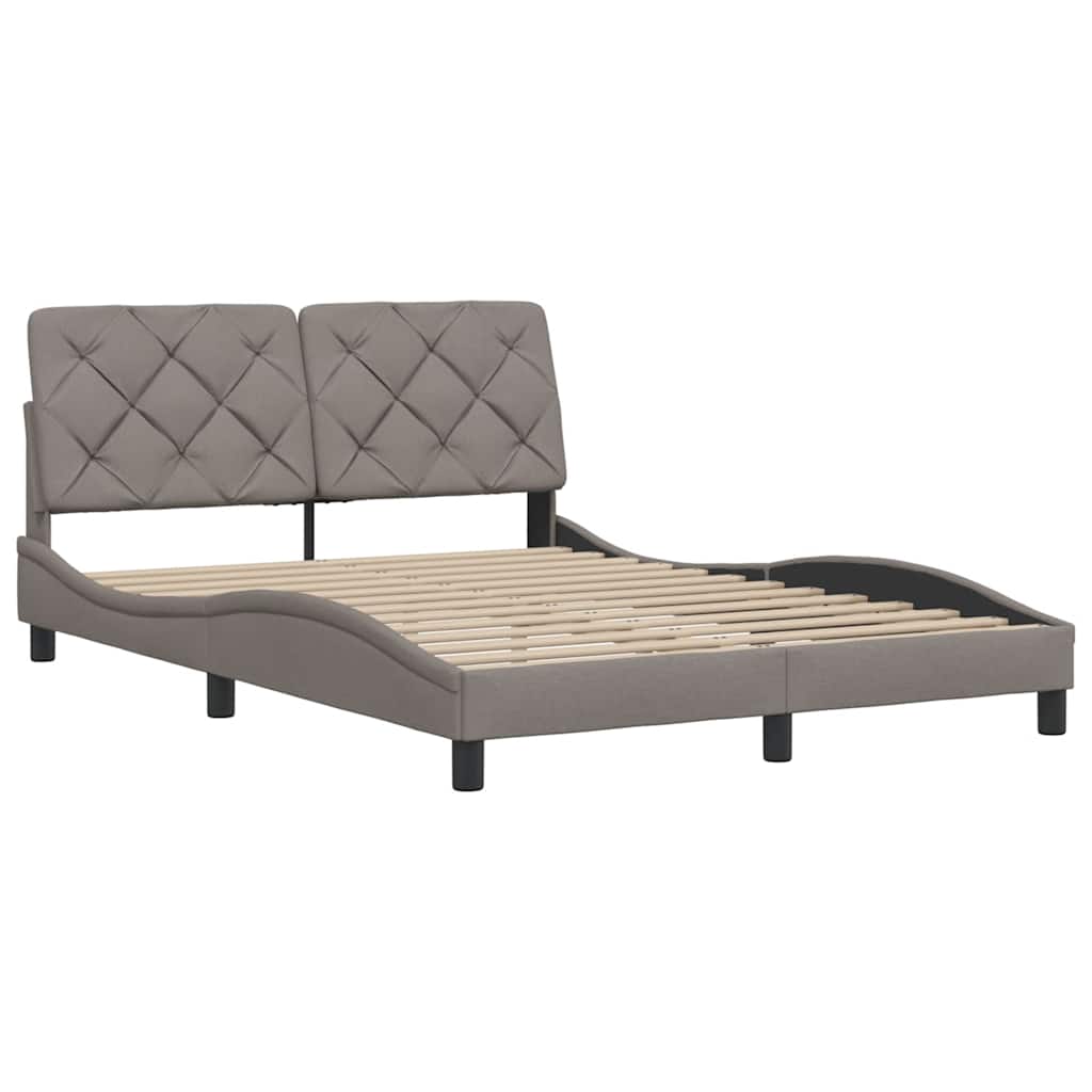 Estrutura cama sem colchão 120x200 cm tecido cinza-acastanhado