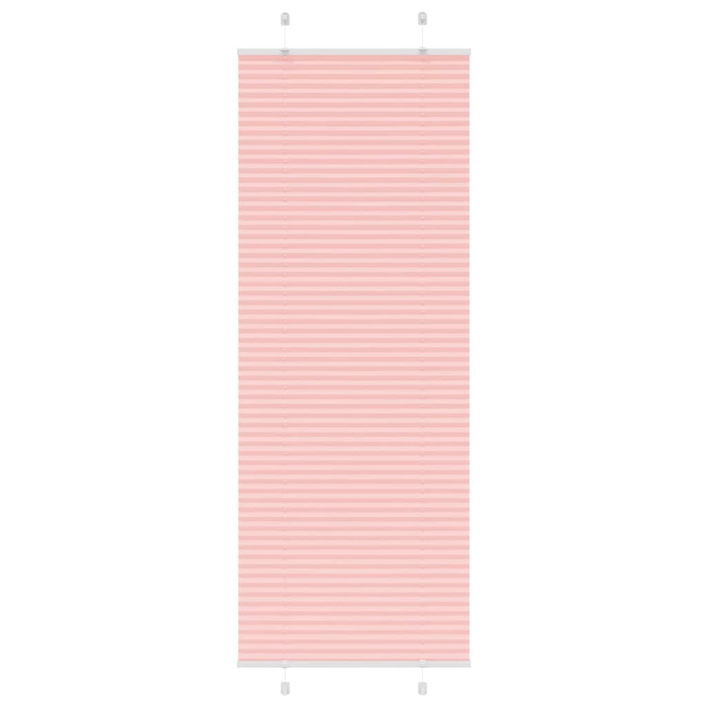 Rosa plissada cega 80x200 cm largura tecido 79,4 cm poliéster