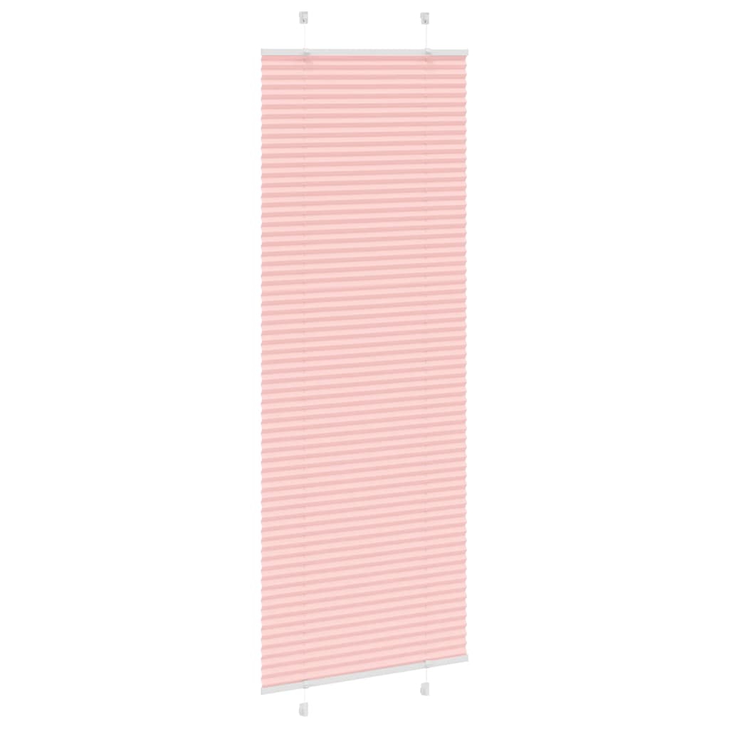 Rosa plissada cega 80x200 cm largura tecido 79,4 cm poliéster