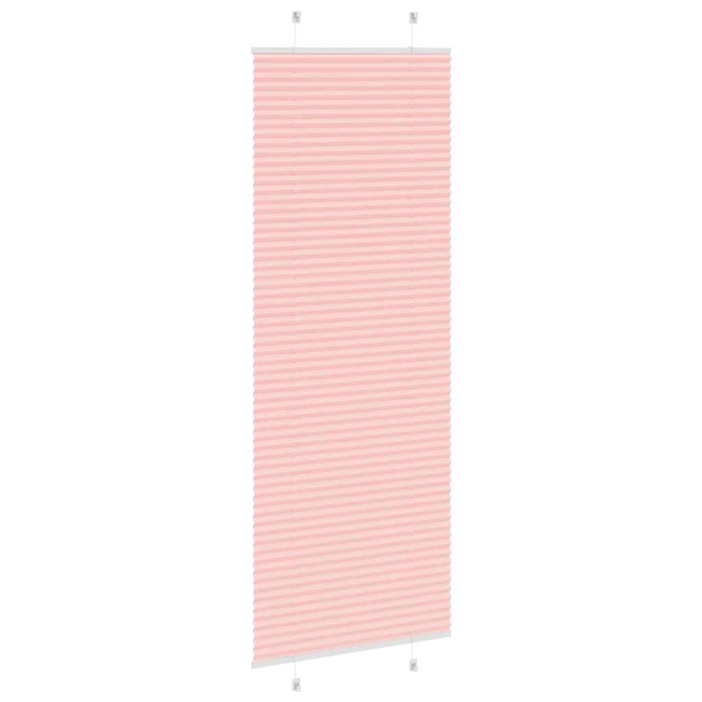 Rosa plissada cega 80x200 cm largura tecido 79,4 cm poliéster