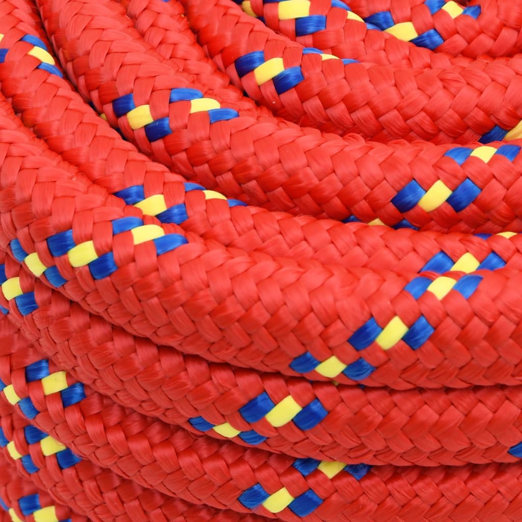 Corda de barco 20 mm 25 m polipropileno vermelho