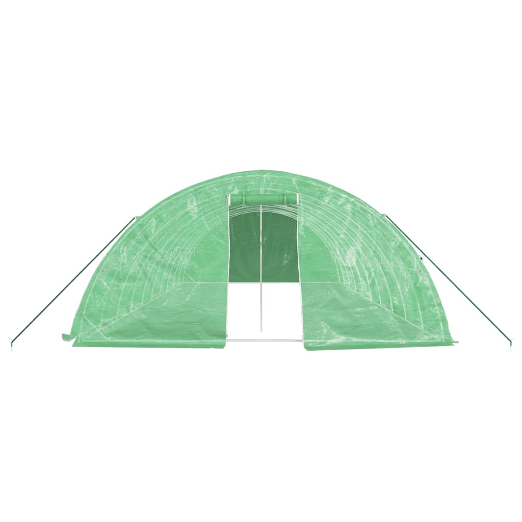 Estufa com estrutura de aço 50 m² 10x5x2,3 m verde