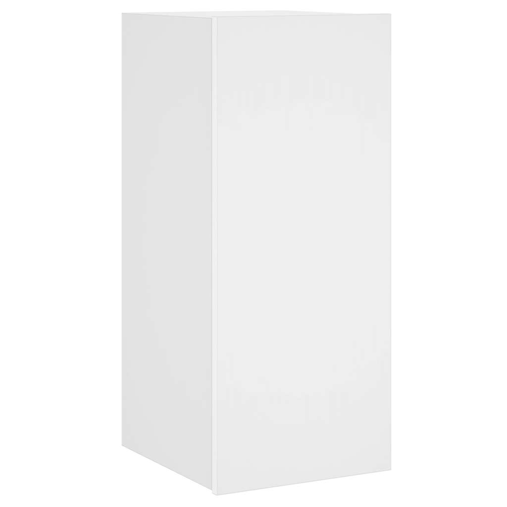 Móvel de parede para TV com luzes LED 30,5x35x70 cm branco