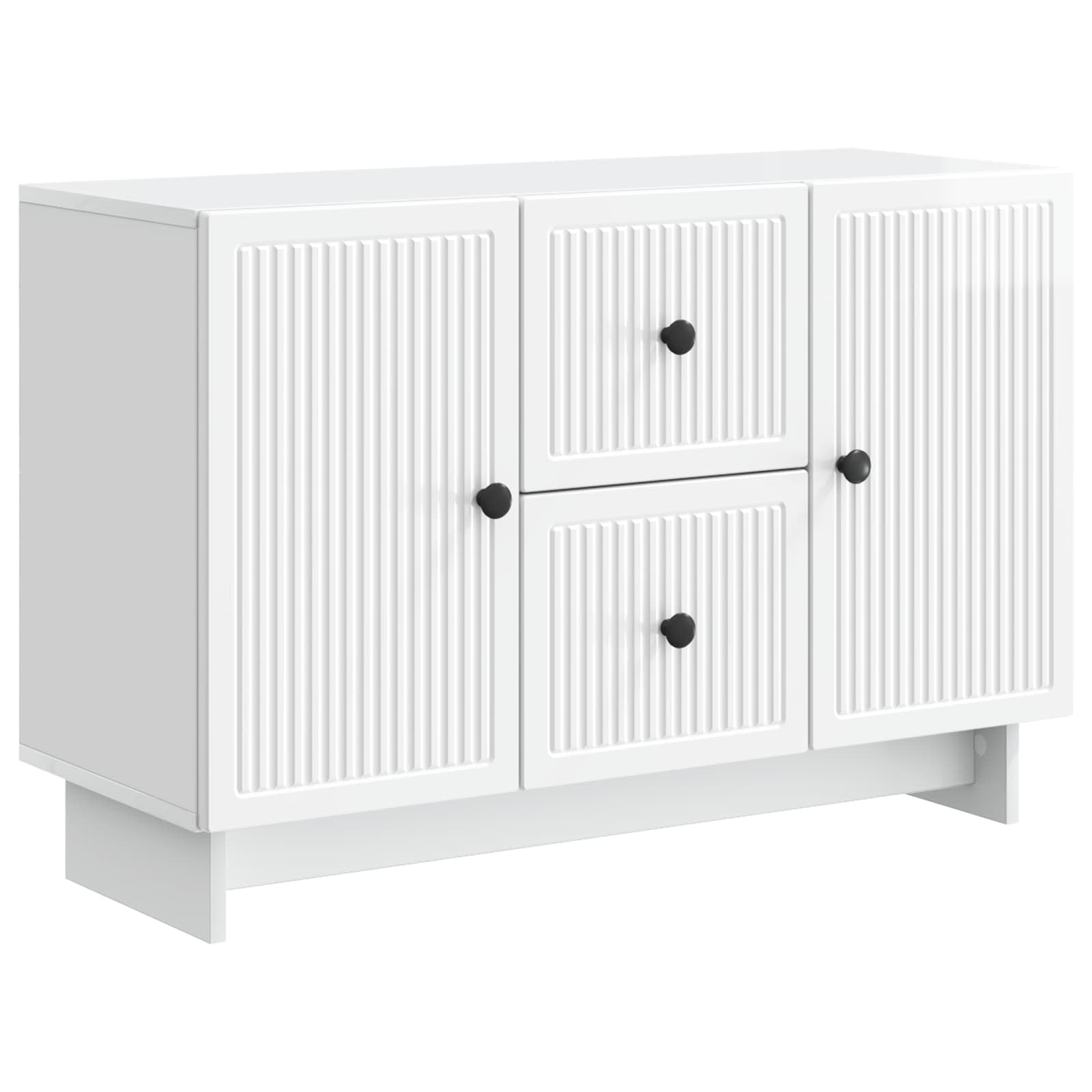Buffet branco brilhante 89 x 34,5 x 60 cm derivados de madeira