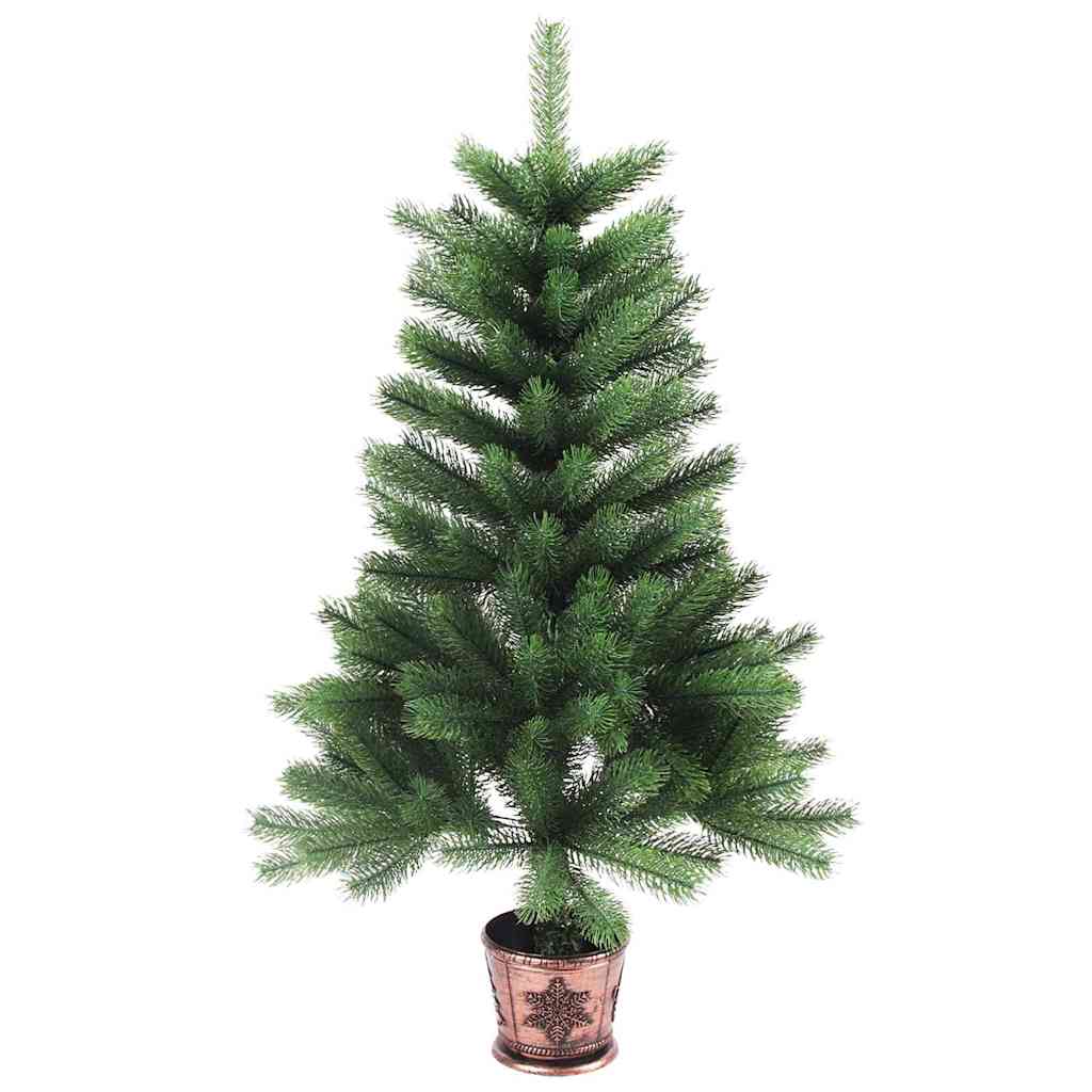 Árvore de natal artificial agulhas realistas 90 cm verde