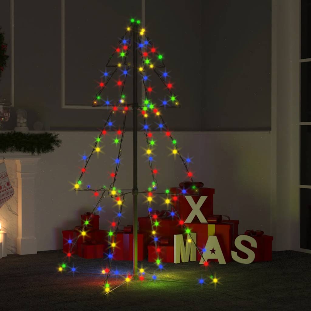 Árvore de natal em cone 160 leds 78x120 cm interior e exterior