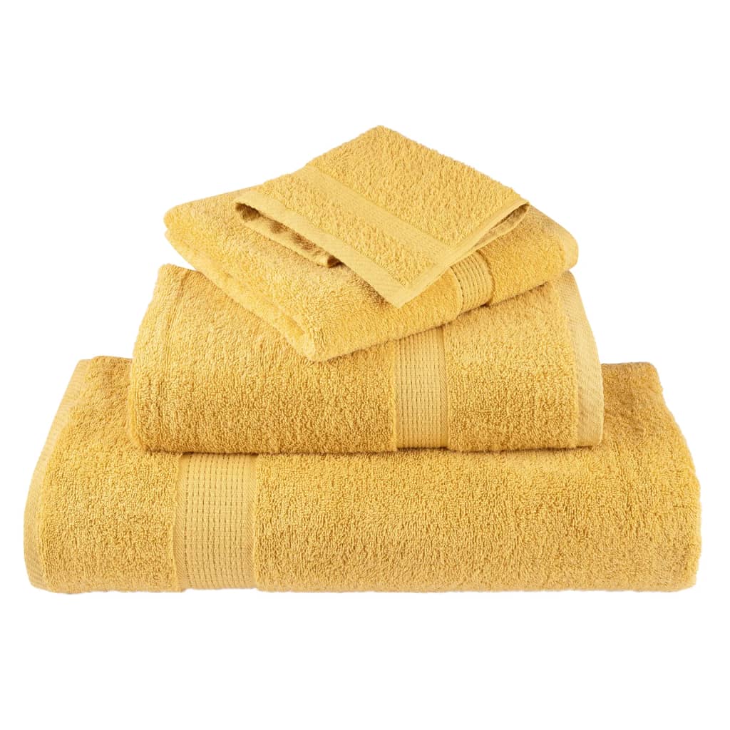 Toalhas de bidé premium solund 2 pcs 30x50 cm 600 gsm dourado