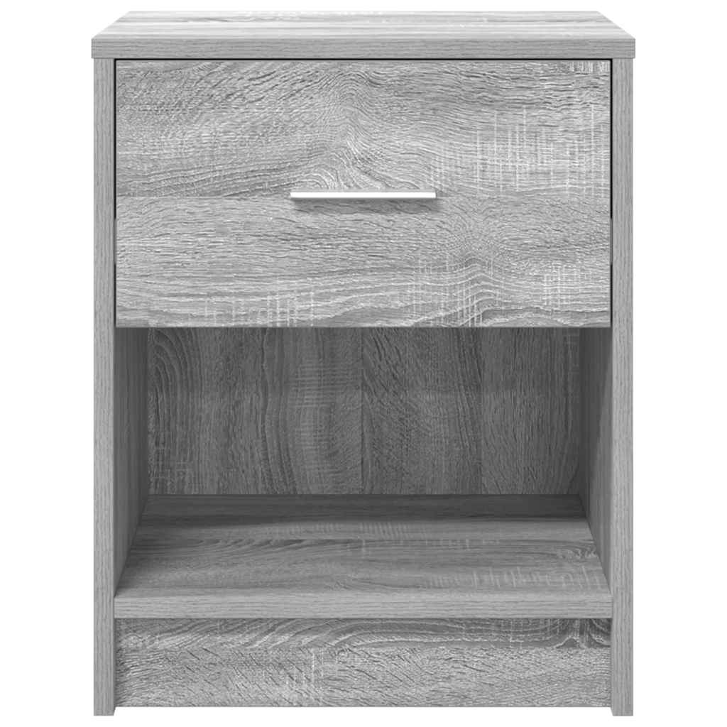 Mesas de cabeceira 2 pcs com gaveta 40x34x50 cm cinzento sonoma