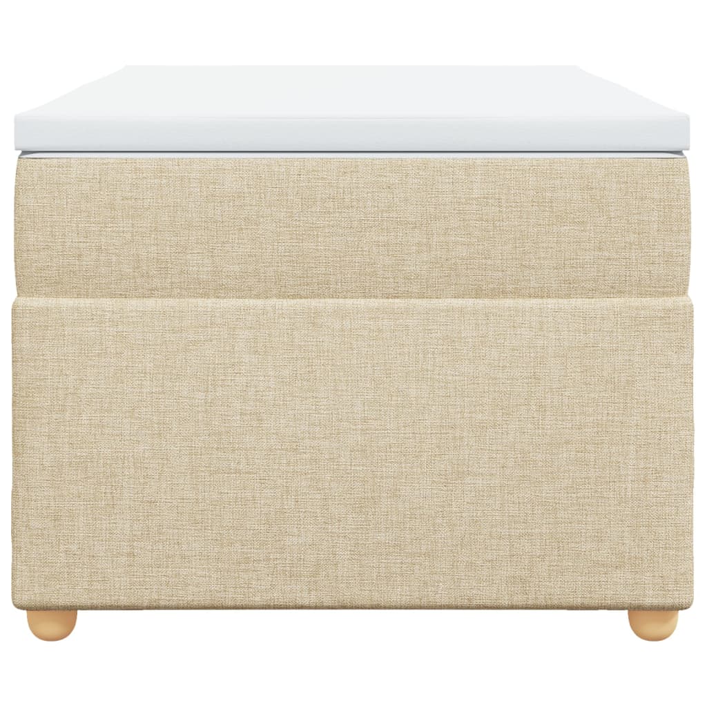 Cama com molas/colchão 90x190 cm tecido cor creme