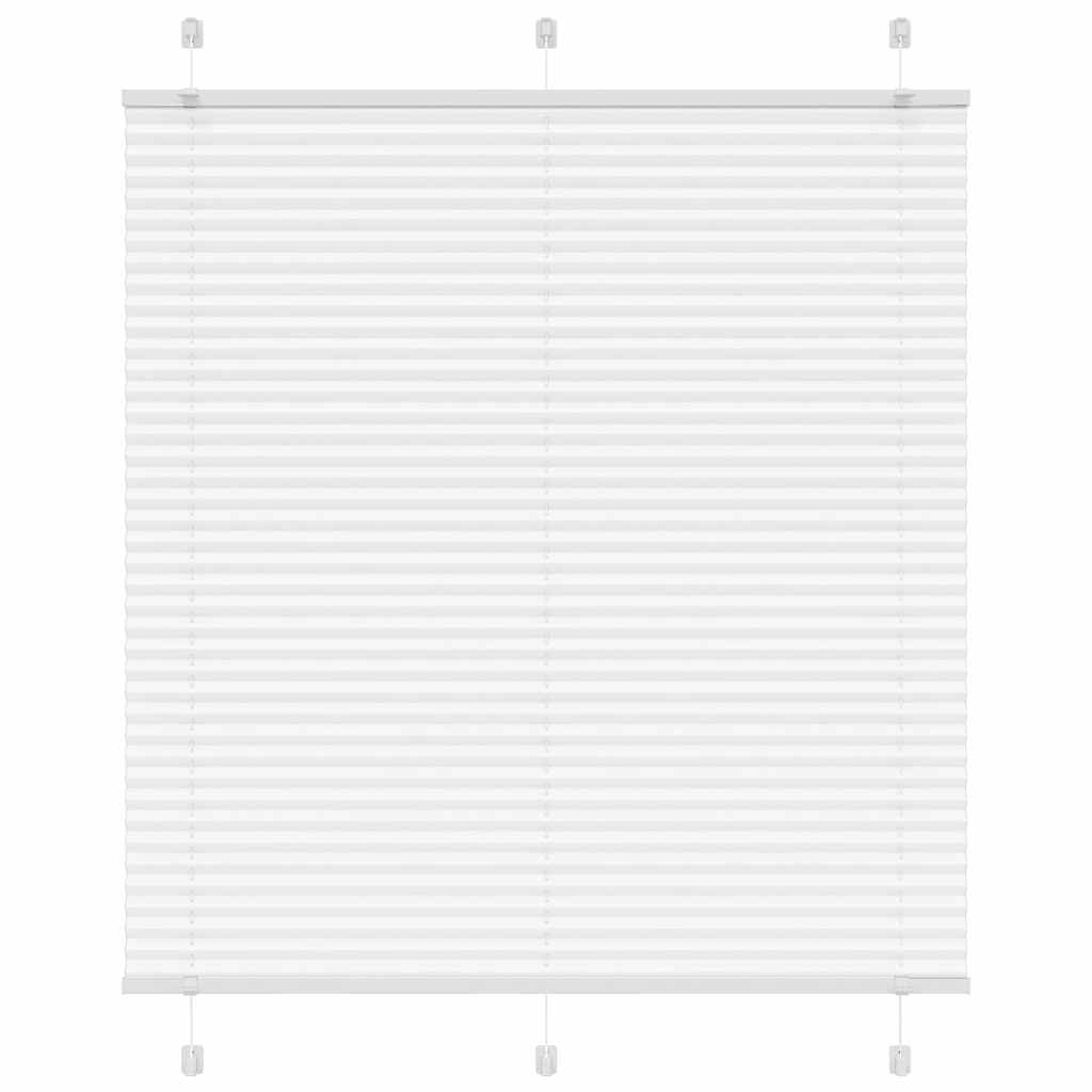 Branco plissada cega 115x150cm largura tecido 114,4cm poliéster