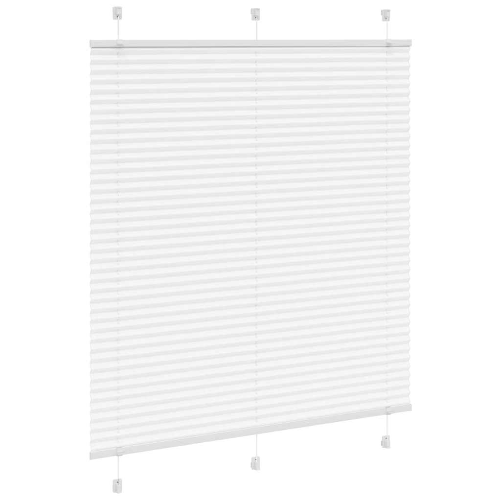 Branco plissada cega 115x150cm largura tecido 114,4cm poliéster