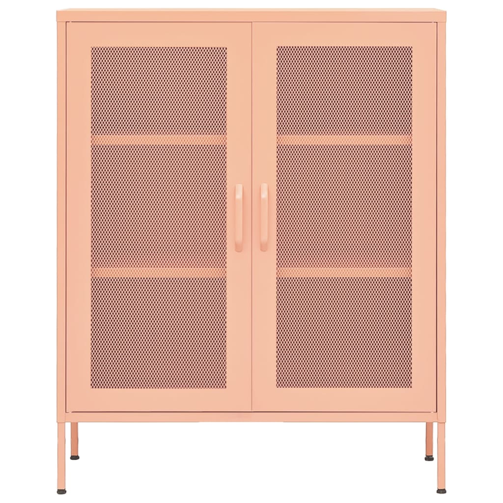 Armário de arrumação aço 80x35x101,5 cm rosa